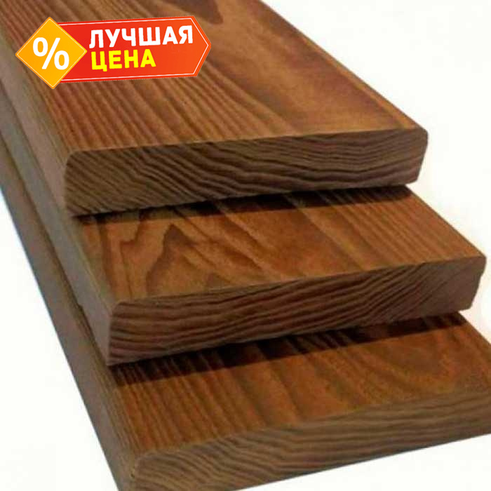 Строганная доска 20x120x1000 мм А термо-лиственница Коричневый